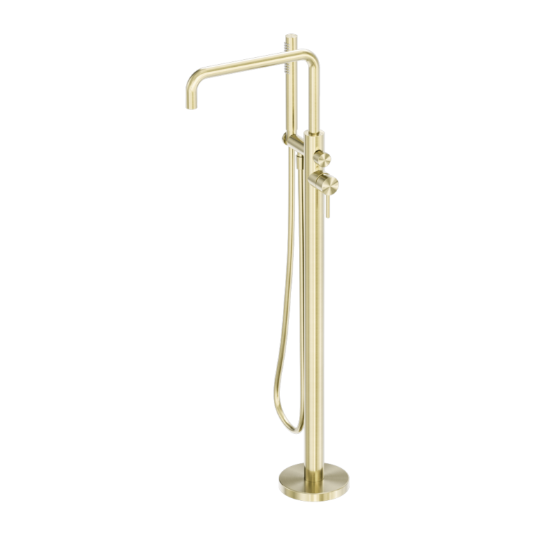Nero Zen SS316L Freestanding Bath Mixer Brushed Gold