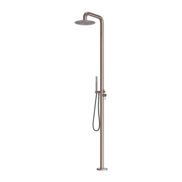 Nero Zen SS316L Outdoor Free Standing Shower Column Brushed Bronze