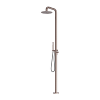 Nero Zen SS316L Outdoor Freestanding Shower Column - Brushed Bronze