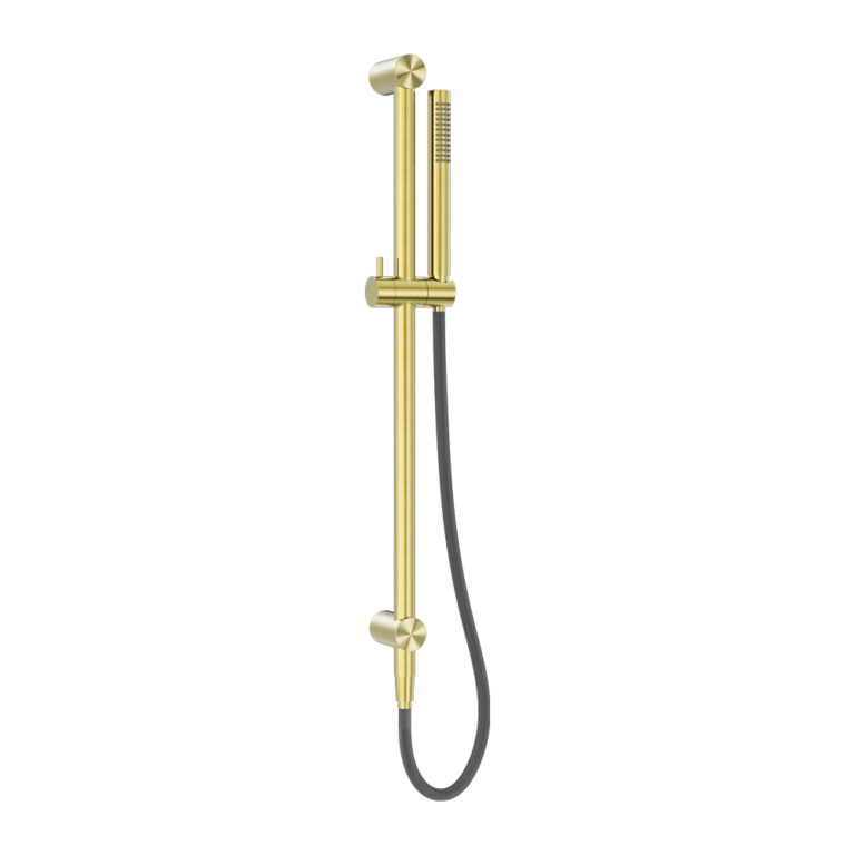 Nero Zen SS316L Shower Rail With Outdoor Shower Hose Brushed Gold