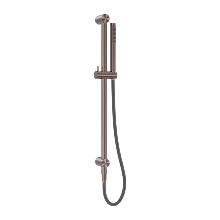 Nero Zen SS316L Shower Rail With Outdoor Shower Hose Brushed Bronze