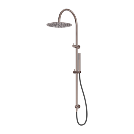 Nero Zen SS316L Twin Shower With Outdoor Shower Hose Brushed Bronze