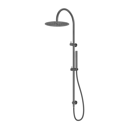 Nero Zen SS316L Twin Shower With Outdoor Shower Hose Graphite