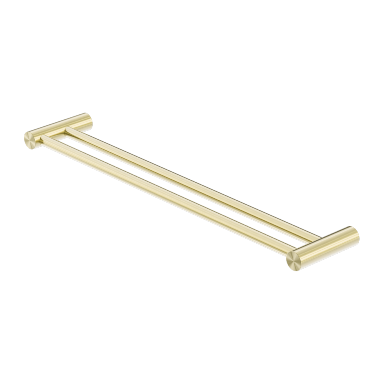 Nero Zen SS316L 800mm Double Towel Rail Brushed Gold