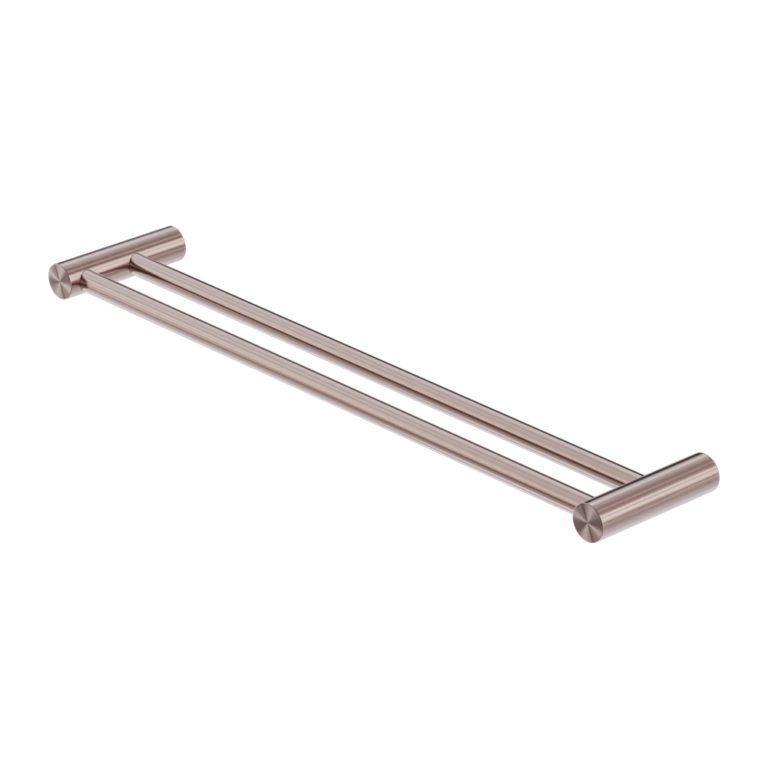 Nero Zen SS316L 800mm Double Towel Rail Brushed Bronze