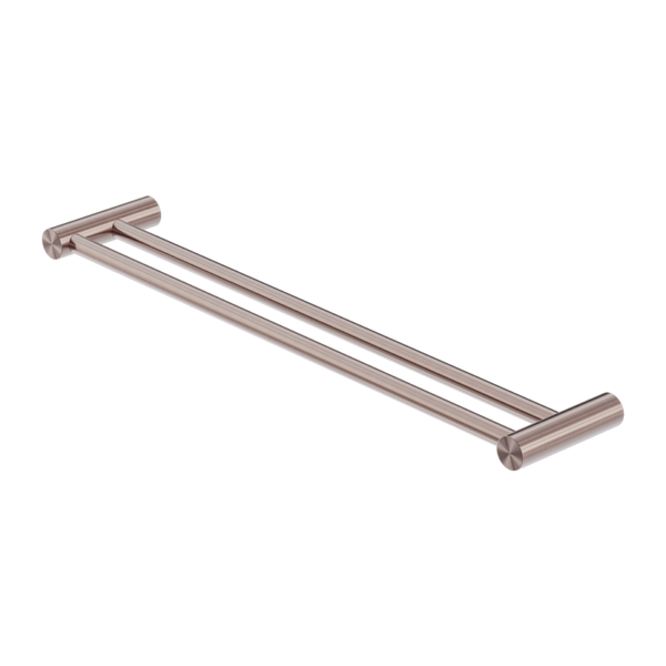 Nero Zen SS316L 800mm Double Towel Rail Brushed Bronze