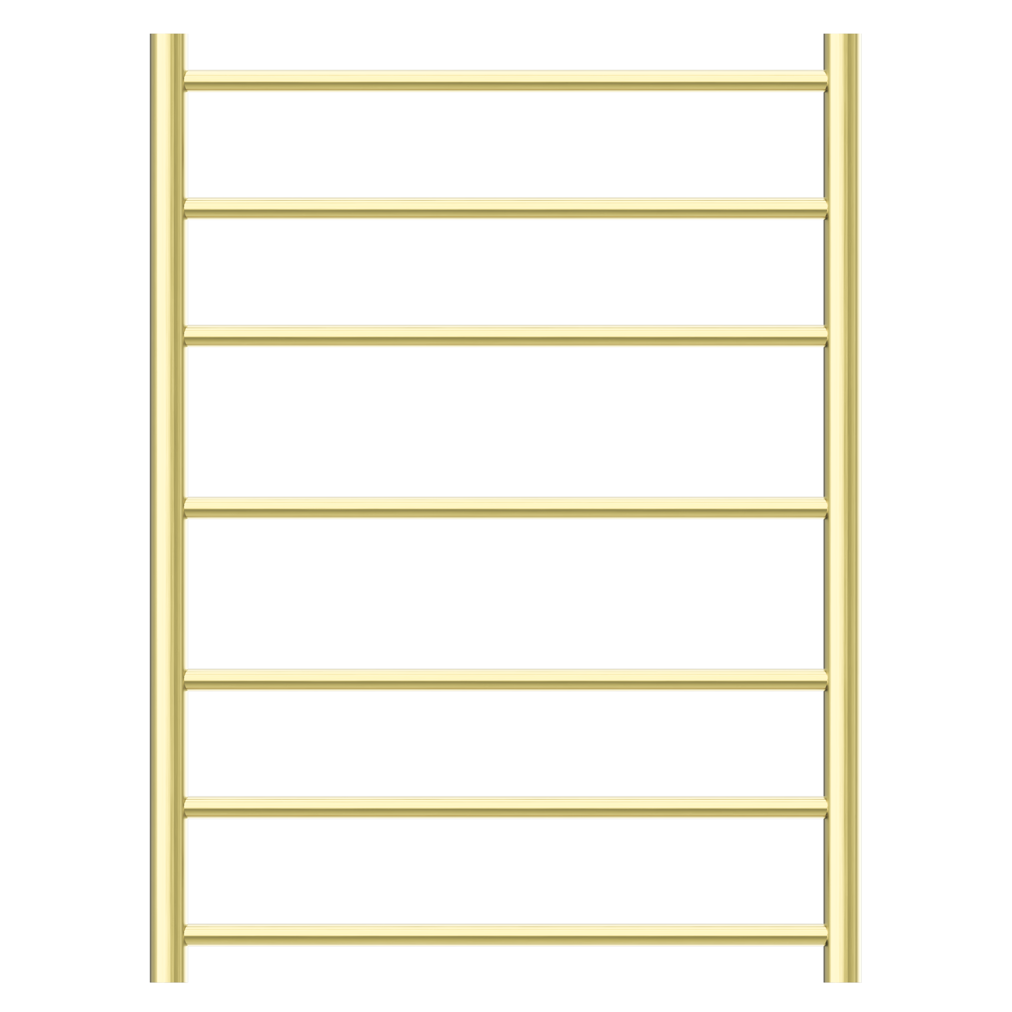 Nero 7 Bar Round Heated Towel Ladder Brushed Gold