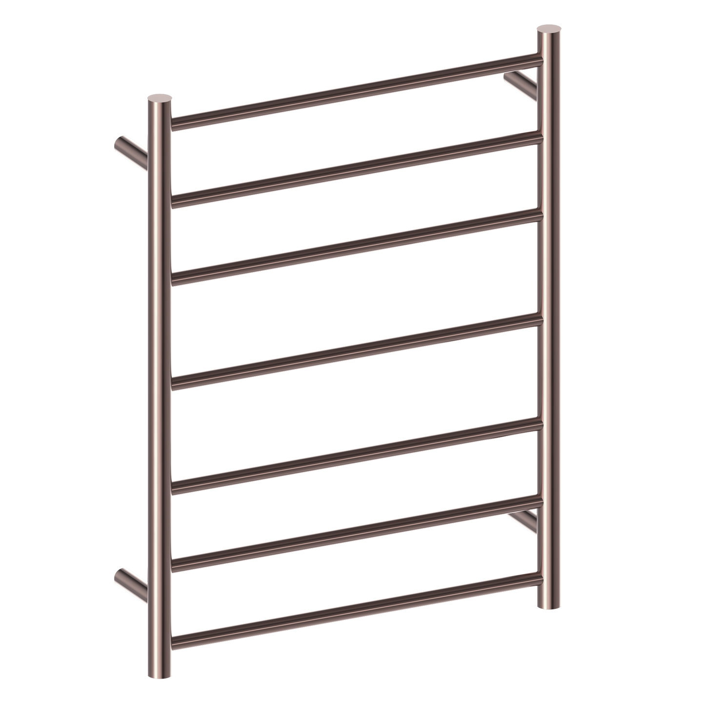 Nero Mecca 7 Bar Heated Towel Ladder Brushed Bronze