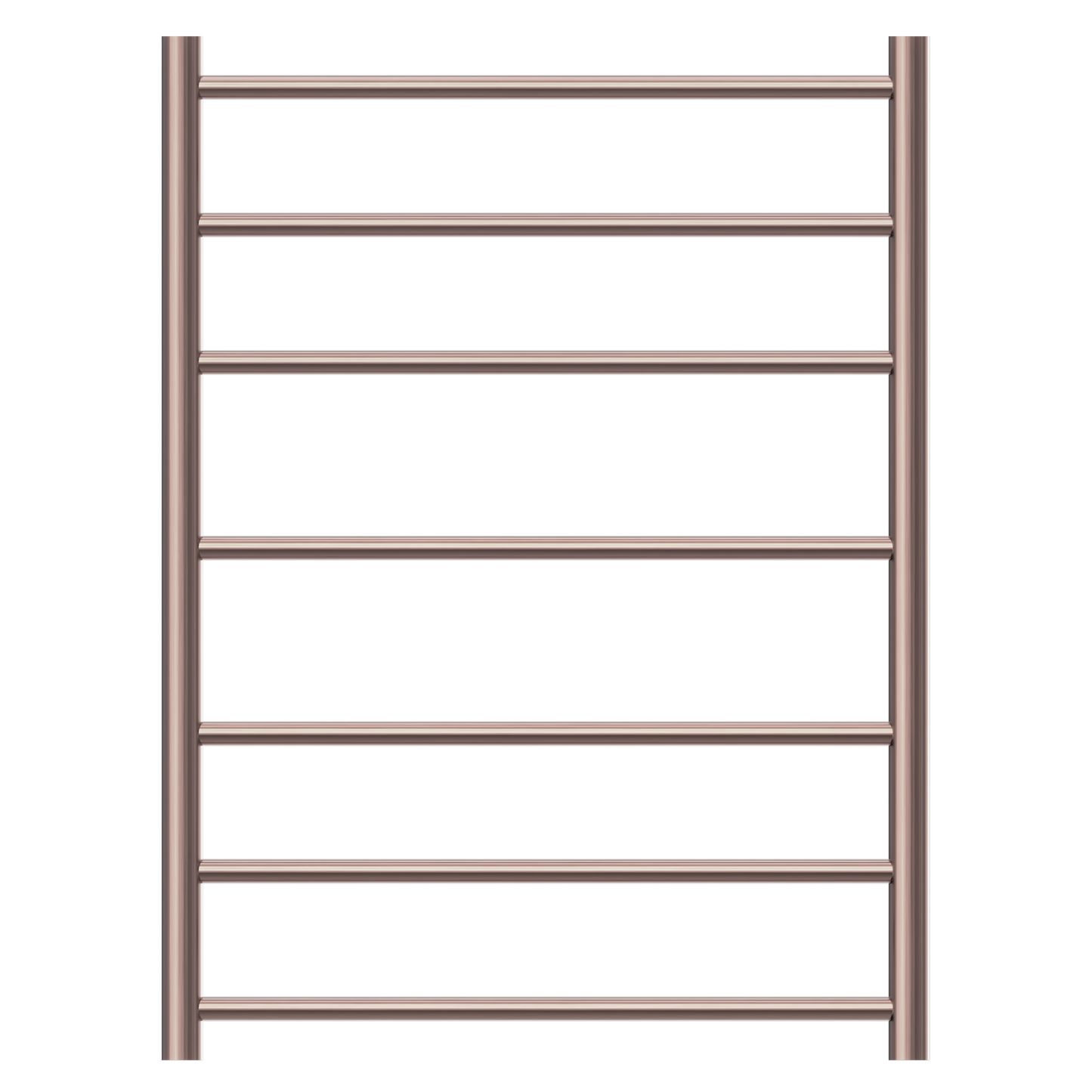 Nero Mecca 7 Bar Heated Towel Ladder Brushed Bronze