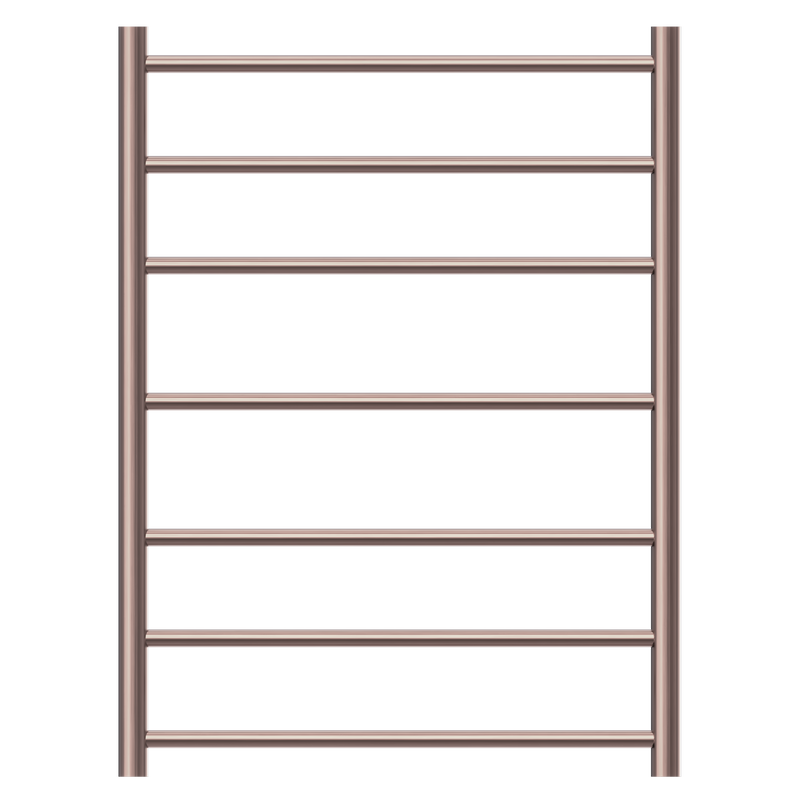 Nero Mecca 7 Bar Heated Towel Ladder Brushed Bronze