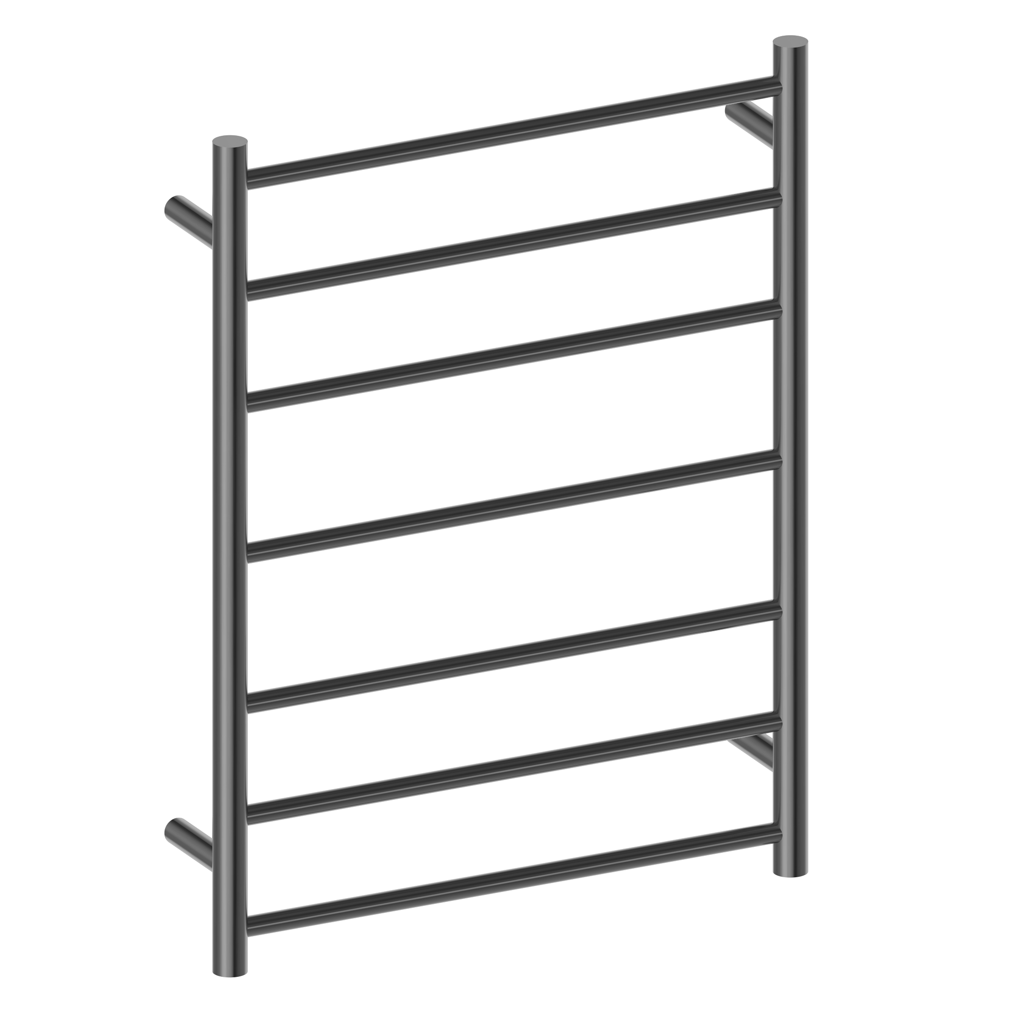 Nero 7 Bar Round Heated Towel Ladder Graphite