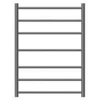 Nero Mecca 7 Bar Heated Towel Ladder Graphite