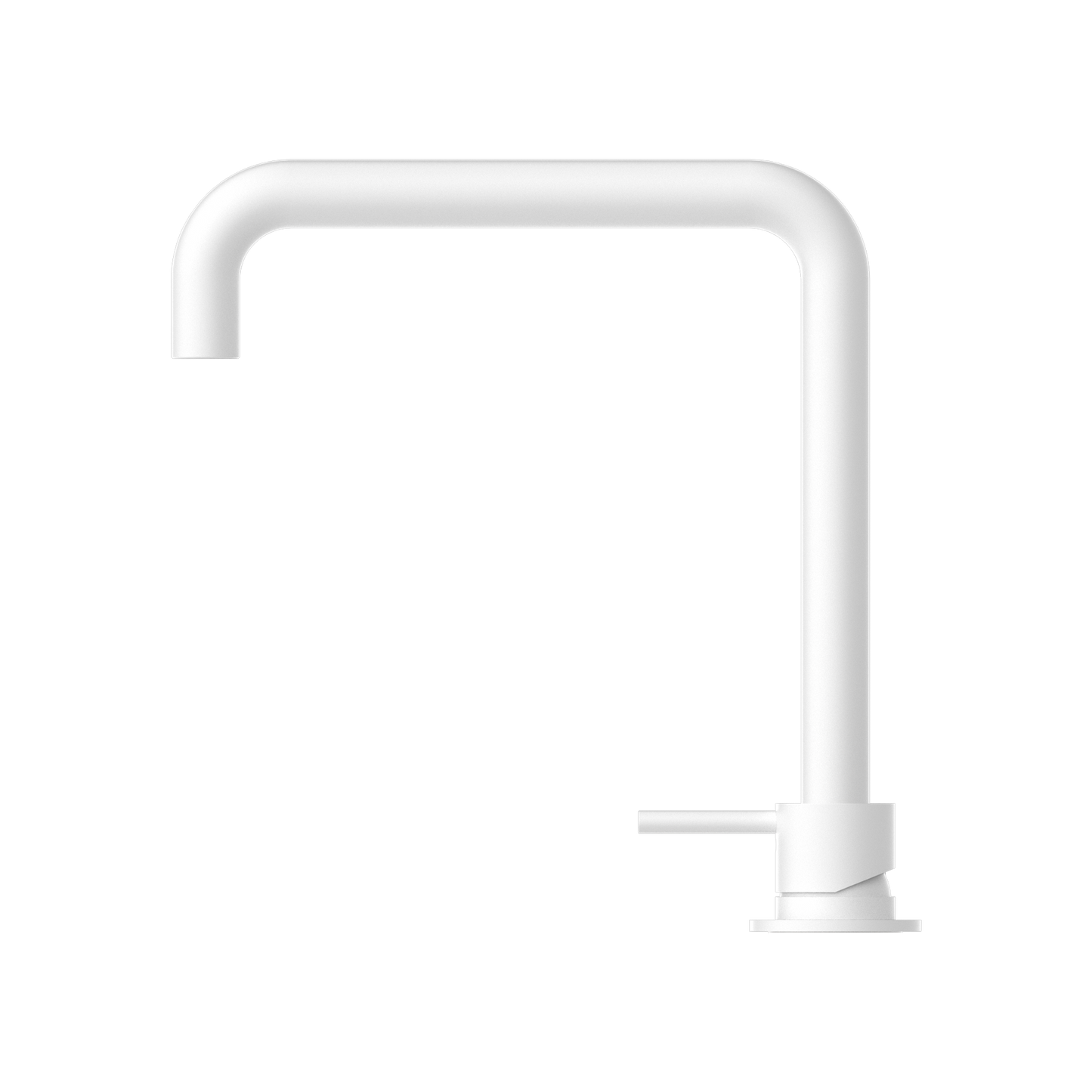 Nero Mecca Hob Basin Mixer Square Spout Matte White