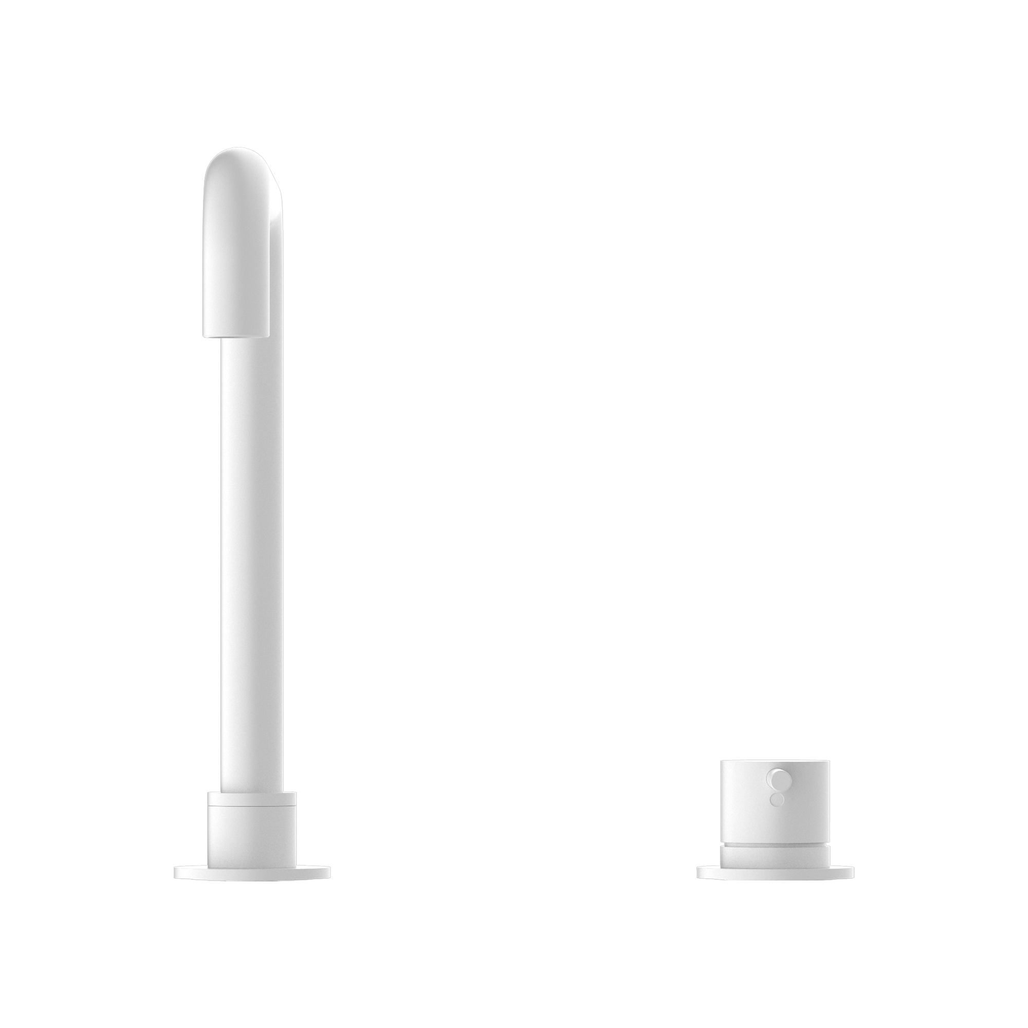 Nero Mecca Hob Basin Mixer Square Spout Matte White