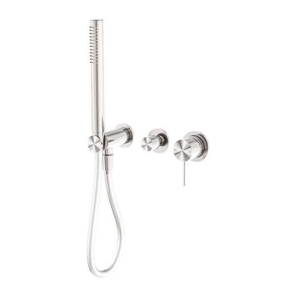 Nero Mecca Shower Mixer Divertor System Separate Back Plate Brushed Nickel