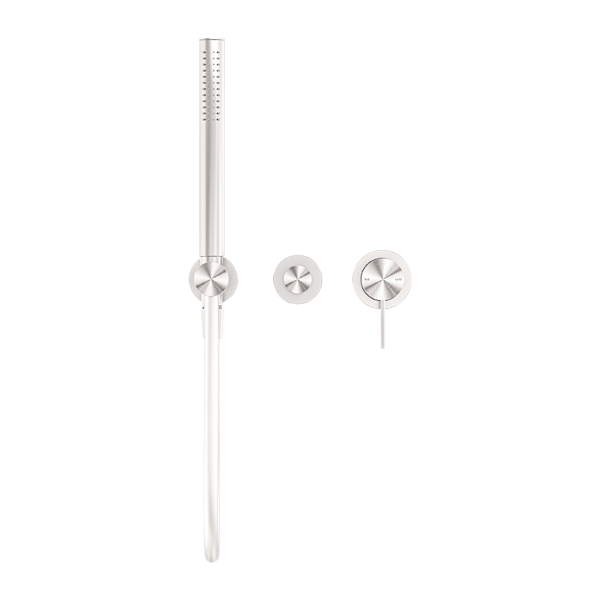 Nero Mecca Shower Mixer Divertor System Separate Back Plate Brushed Nickel