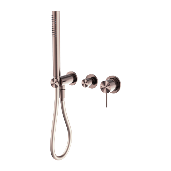 Nero Mecca Shower Mixer Divertor System Separate Back Plate Brushed Bronze