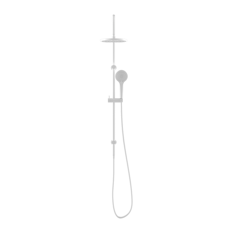 Nero Mecca 2 in 1 Twin Multi function Shower with Air Hand Piece Matte White