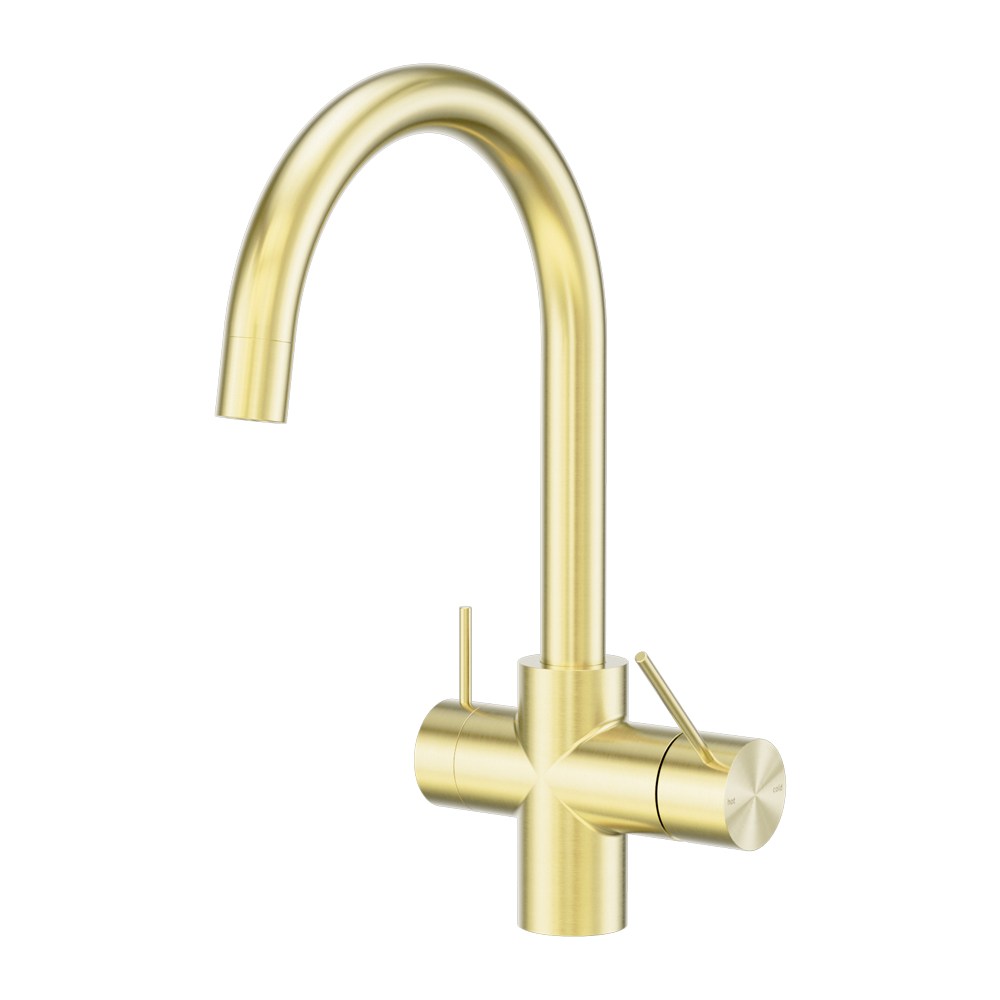 Nero Mecca 3 Way Filtered Mixer Tap Brushed Gold