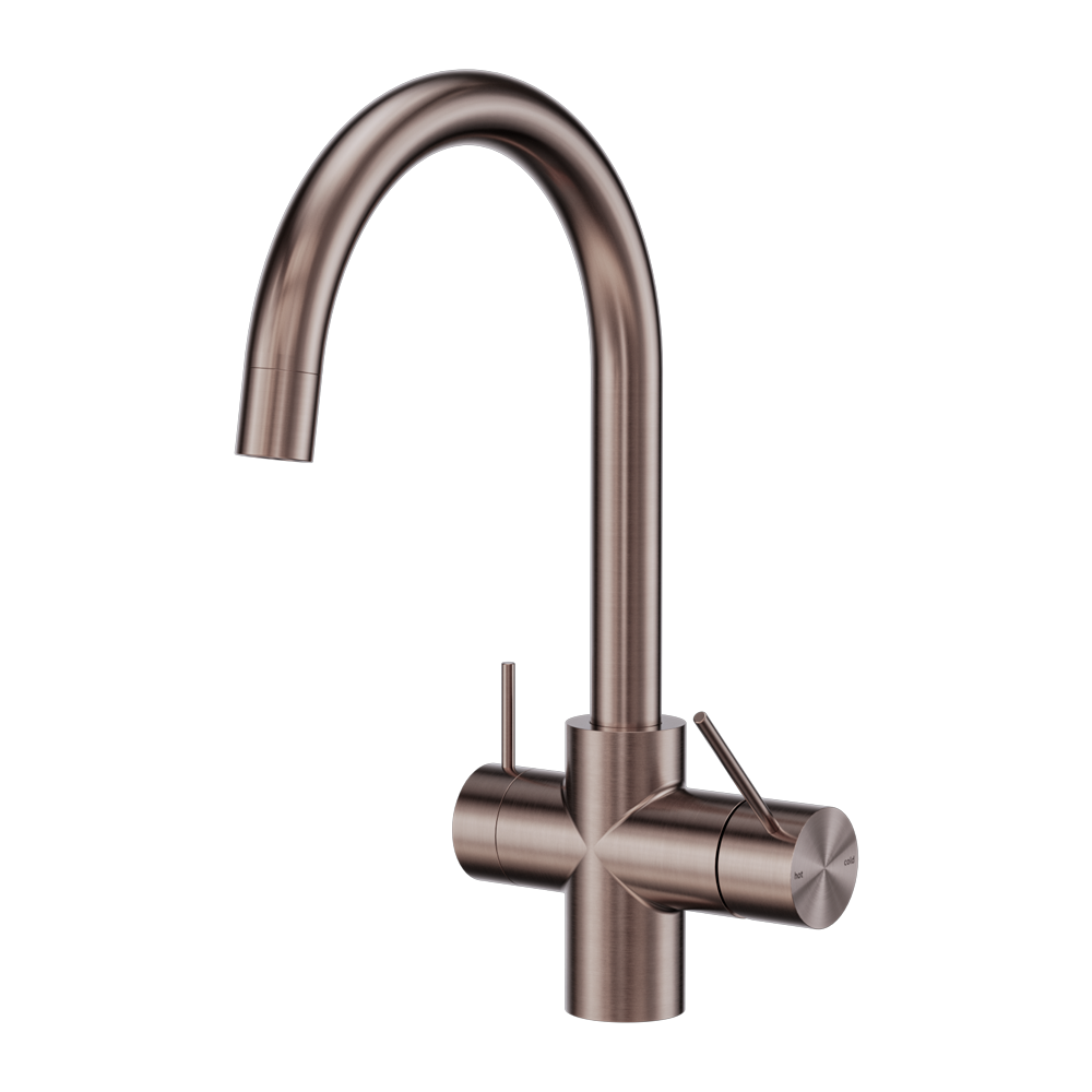 Nero Mecca 3 Way Filtered Mixer Tap Brushed Bronze