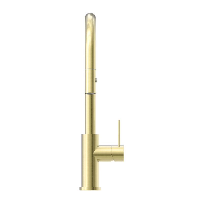 Nero Mecca Pull Out Sink Mixer With Vegie Spray Brushed Gold