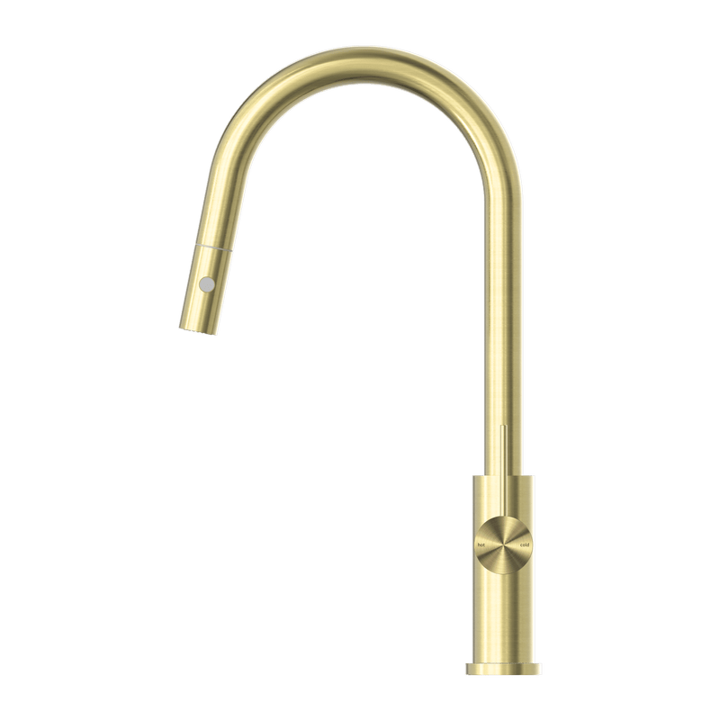 Nero Mecca Pull Out Sink Mixer With Vegie Spray Brushed Gold
