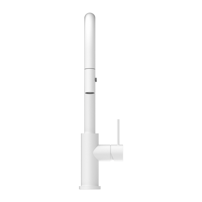 Nero Mecca Pull Out Sink Mixer With Vegie Spray Matte White
