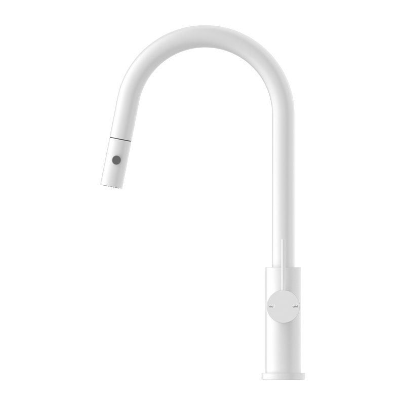 Nero Mecca Pull Out Sink Mixer With Vegie Spray Matte White