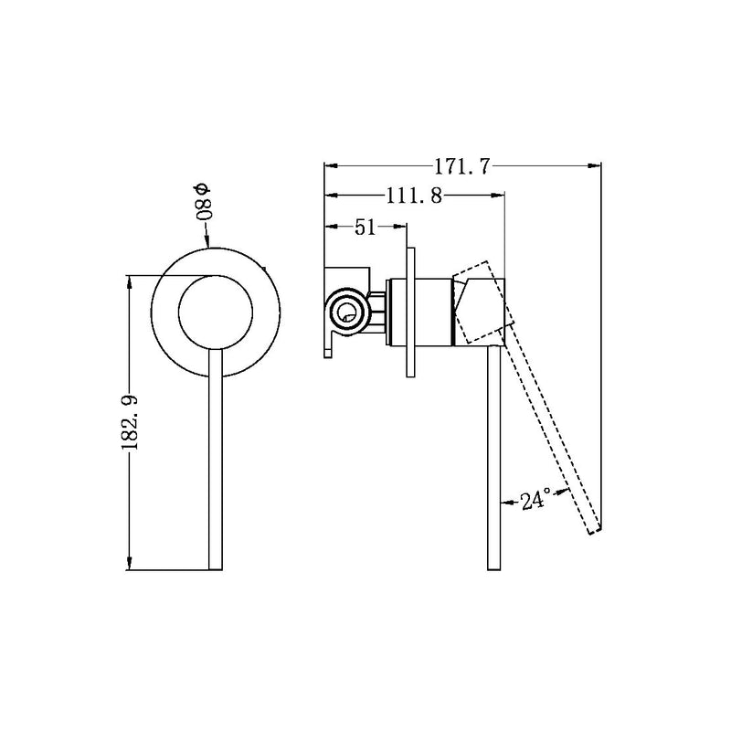 Nero Mecca Care DDA Shower Mixer Matte Black
