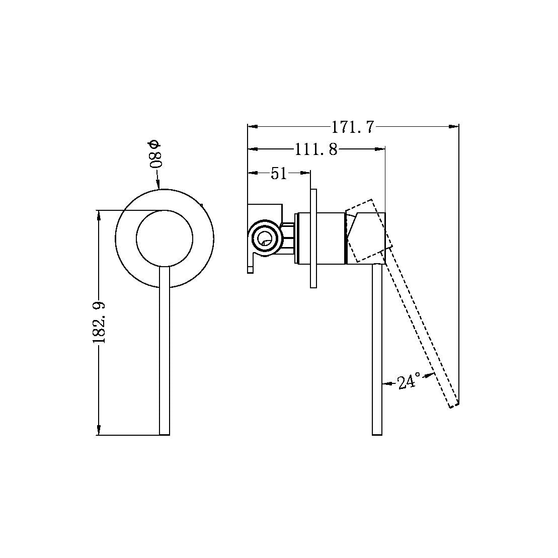Nero Mecca Care DDA Shower Mixer Matte White