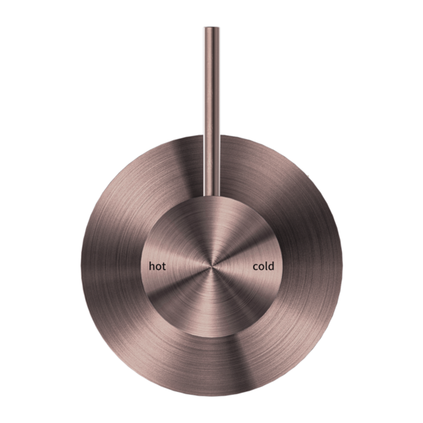 Nero Mecca Shower Mixer with 80mm Plate Handle Up Brushed Bronze