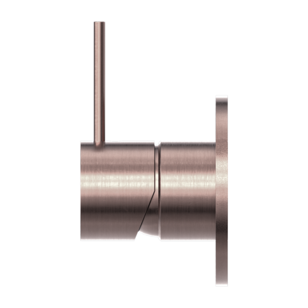 Nero Mecca Shower Mixer with 80mm Plate Handle Up Brushed Bronze