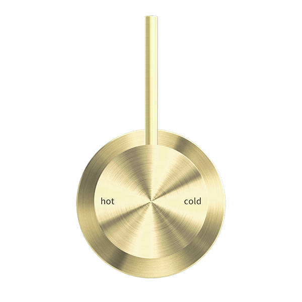 Nero Mecca Shower Mixer with 60mm Plate Handle Up Brushed Gold