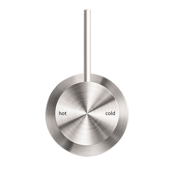 Nero Mecca Shower Mixer with 60mm Plate Handle Up Brushed Nickel