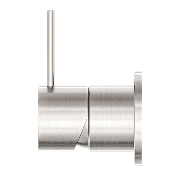 Nero Mecca Shower Mixer with 60mm Plate Handle Up Brushed Nickel