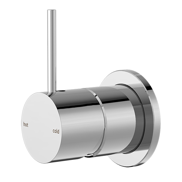 Nero Mecca Shower Mixer with 60mm Plate Handle Up Chrome