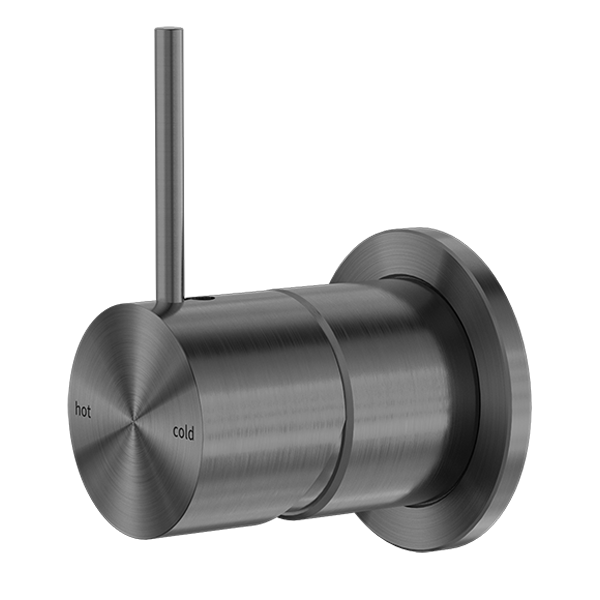 Nero Mecca Shower Mixer with 60mm Plate Handle Up Gun Metal