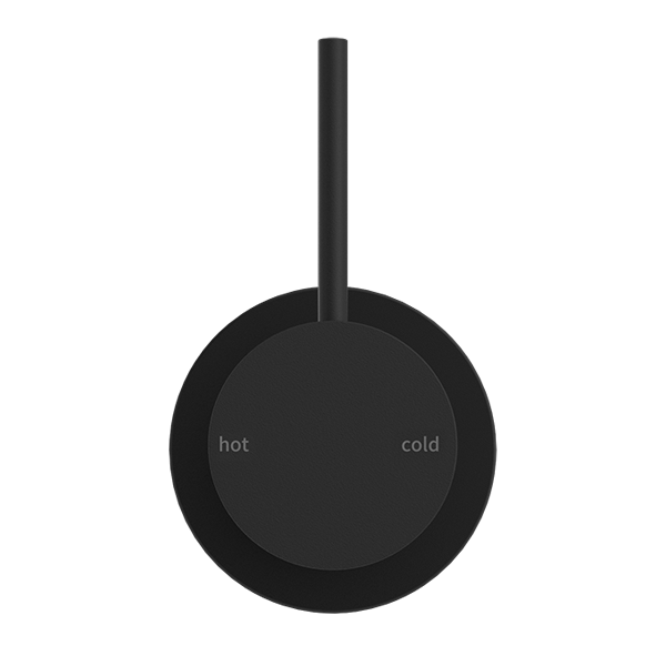 Nero Mecca Shower Mixer with 60mm Plate Handle Up Matte Black