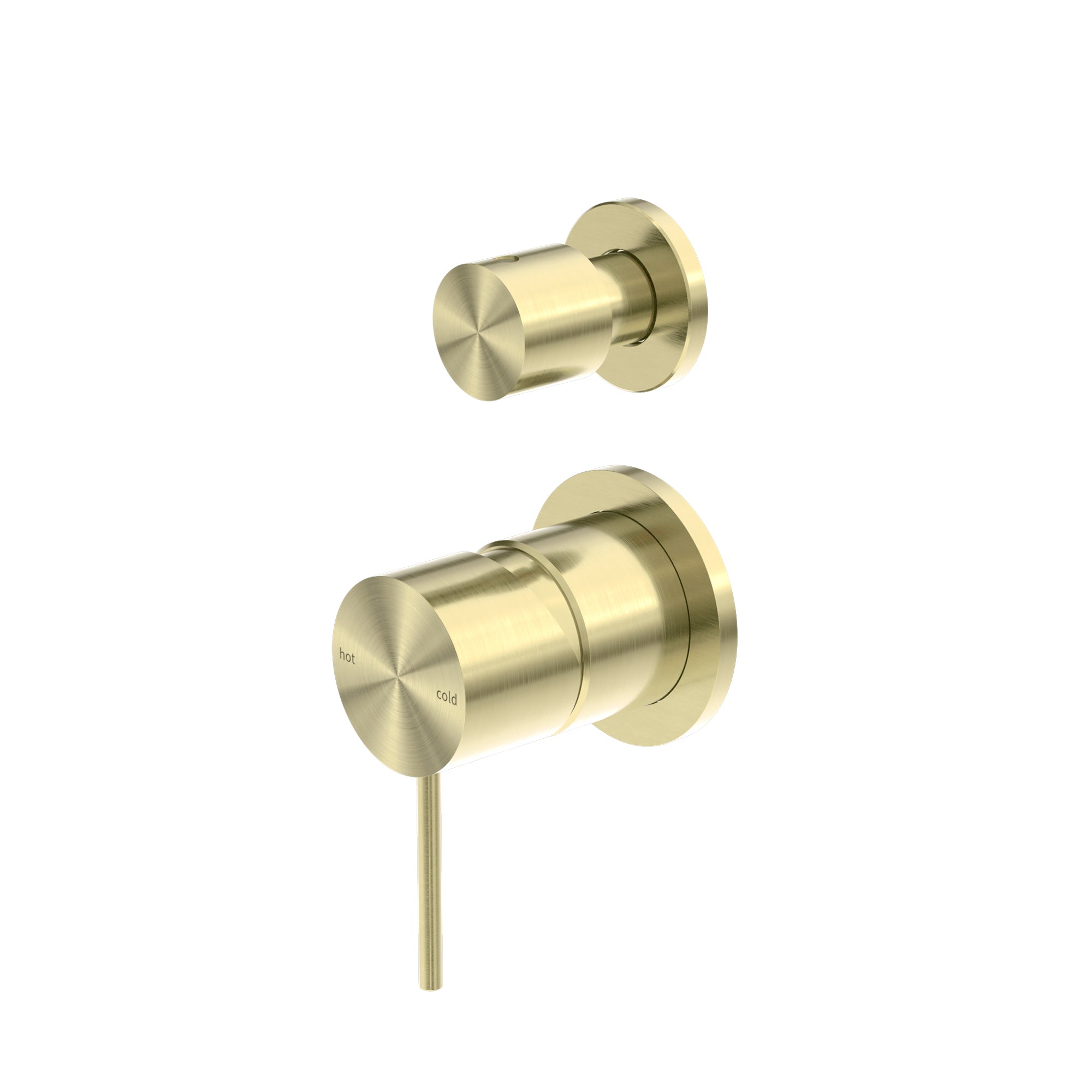 Nero Mecca Shower Mixer Diverter with Separate Back Plate Brushed Gold