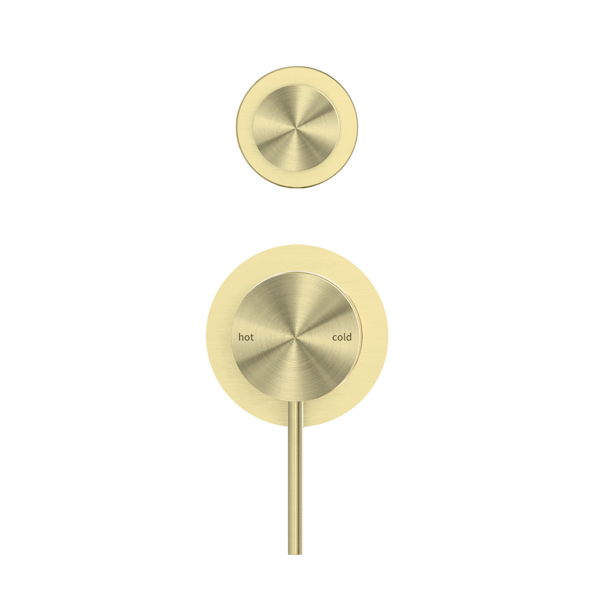 Nero Mecca Shower Mixer Diverter with Separate Back Plate Brushed Gold