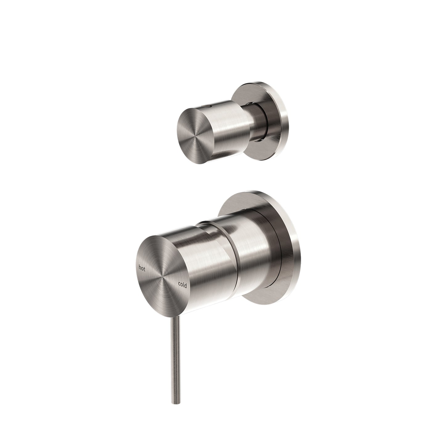 Nero Mecca Shower Mixer Diverter with Separate Back Plate Brushed Nickel