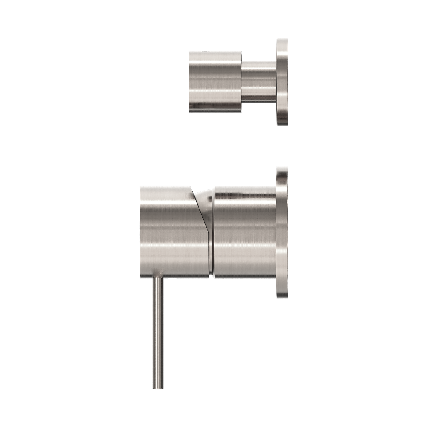 Nero Mecca Shower Mixer Diverter with Separate Back Plate Brushed Nickel
