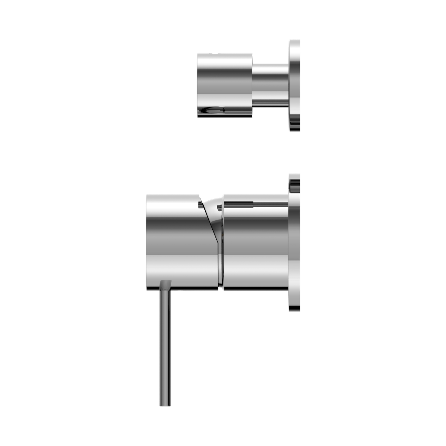 Nero Mecca Shower Mixer Diverter with Separate Back Plate Chrome