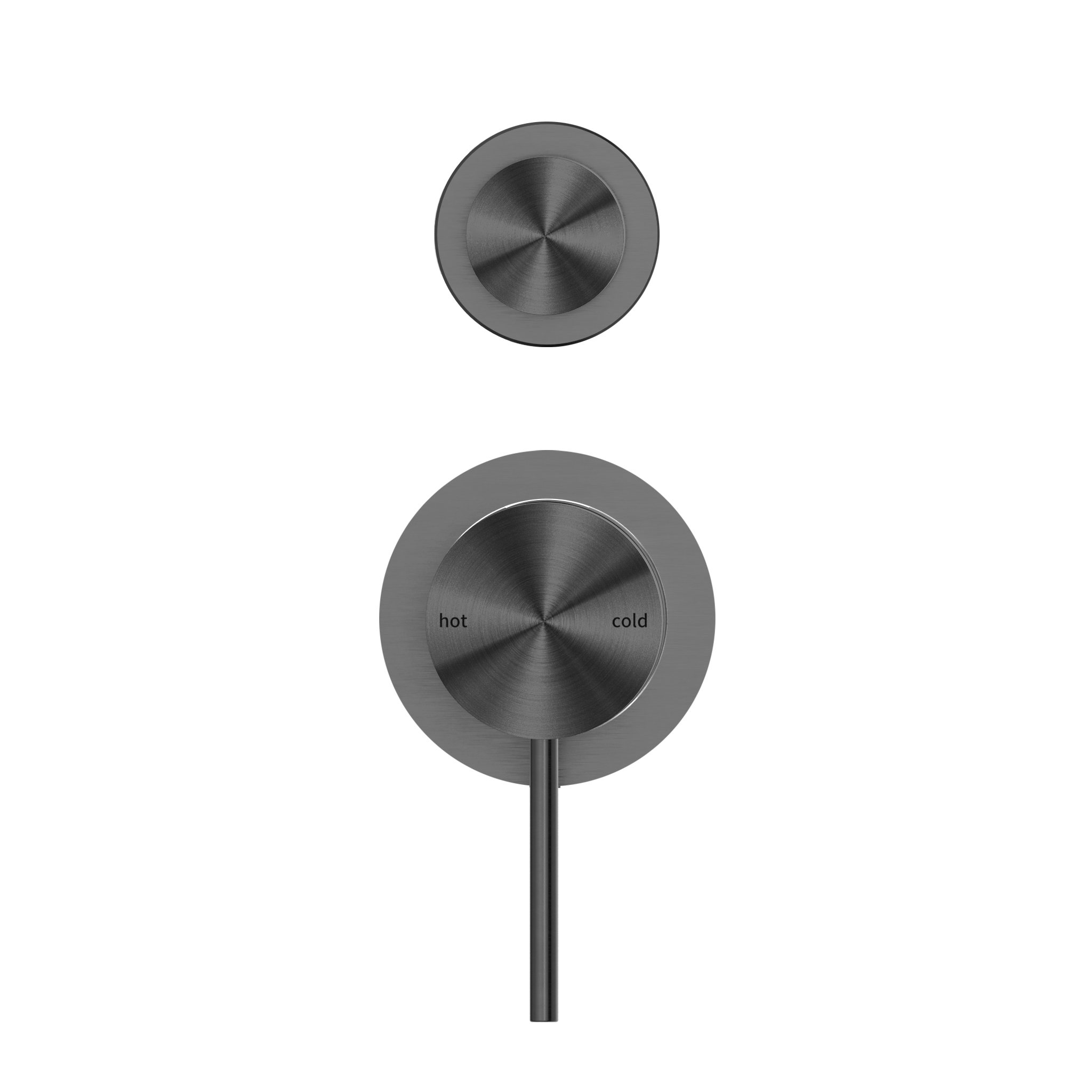 Nero Mecca Shower Mixer Diverter with Separate Back Plate Brushed Gunmetal