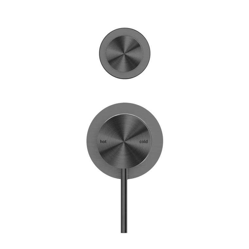 Nero Mecca Shower Mixer Diverter with Separate Back Plate Brushed Gunmetal