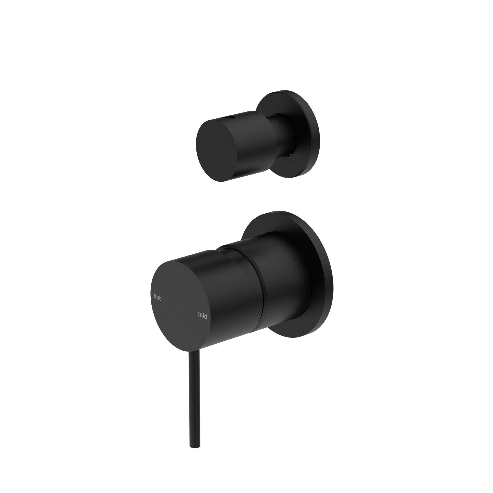 Nero Mecca Shower Mixer Diverter with Separate Back Plate Matte Black