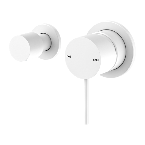 Nero Mecca Shower Mixer with Horizontal 2 Way Divertor Matte White