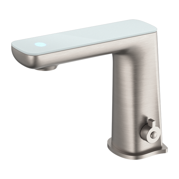 Nero Claudia Sensor Mixer Brushed Nickel - White Tap