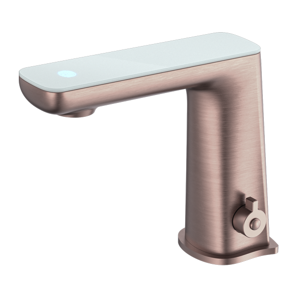 Nero Claudia Sensor Mixer Brushed Bronze - White Tap