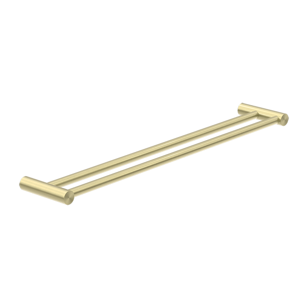 Nero New Mecca Double Towel Rail 600mm Brushed Gold